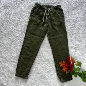 Zara Womens Pants‎ Joggers Sz XS Olive Green  Mid Rise Elastic Waist